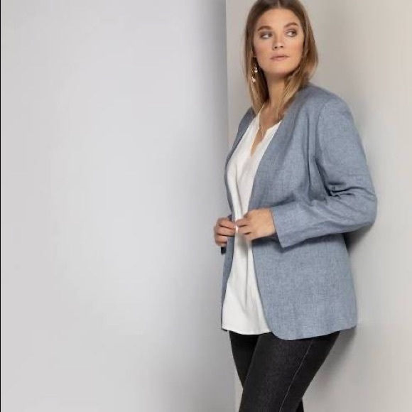 Womens ( mens ) oversized boyfriend blazer grey/ blue Givenchy Monsieur sz xxl - Picture 3 of 9